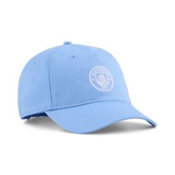 Czapka z daszkiem Essentials Manchester City PUMA. Białe czapki z daszkiem Puma, bez wzorów, z bawełny. Za 99.00 zł.