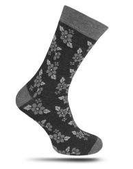 Szare Skarpetki Męskie -MORE- Casualowe, w Kwiatki, Eleganckie, Motyw Florystyczny. Szare skarpety More, bez wzorów, z bawełny. Za 19.90 zł.