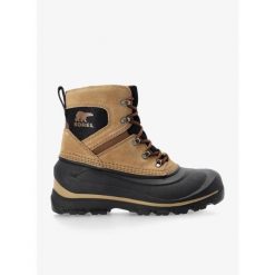 Buty zimowe męskie Sorel Buxton Lace Boot WP. Brązowe buty trekkingowe Sorel, na zimę, bez wzorów, bez zapięcia. Za 496.99 zł.