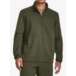 Bluza męska z zamkiem 1/2 Under Armour Tac Rival Job Fleece. Zielone bluzy Under Armour, m, bez wzorów, bez kaptura. Za 214.99 zł.