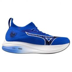 Buty do biegania męskie Mizuno Neo Zen. Niebieskie buty do biegania Mizuno, bez wzorów, z materiału, bez zapięcia, do biegania. Za 703.00 zł.