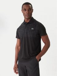 Lacoste Polo DH4777 Czarny Regular Fit. Czarne koszulki polo LACOSTE, m, bez wzorów, z syntetyku, bez kołnierzyka, bez ramiączek. Za 469.99 zł.