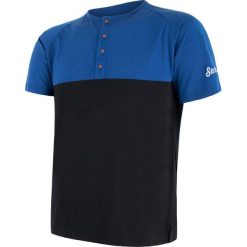 Sensor t-shirt męski z guzikami Merino Air PT niebiesko-czarny L. Czarne bielizna termoaktywna Sensor, l, bez wzorów, z dzianiny, bez ramiączek, outdoorowe. W wyprzedaży za 175.00 zł.