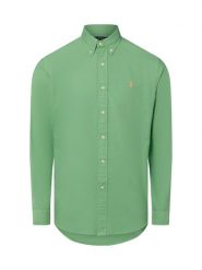 Polo Ralph Lauren Męska koszula casual Mężczyźni Regular Fit Bawełna zielony jednolity, XXL. Zielone koszule Polo Ralph Lauren, m, bez wzorów, z bawełny, bez kołnierzyka, bez ramiączek. Za 689.95 zł.