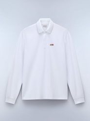 Napapijri Koszulka polo w kolorze białym rozmiar: XL. Białe koszulki polo Napapijri, xl, bez wzorów, z bawełny, bez kołnierzyka, bez ramiączek. Za 206.91 zł.