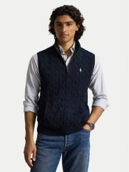 Polo Ralph Lauren Sweter 710B23522003 Granatowy Regular Fit. Niebieskie swetry rozpinane Polo Ralph Lauren, l, bez wzorów, z bawełny, bez kołnierzyka, bez ramiączek. Za 1,199.00 zł.