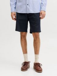 Jack & Jones Szorty chino "Stace" w kolorze granatowym rozmiar: L. Niebieskie eleganckie spodnie Jack & Jones, na co dzień, l, z bawełny. Za 109.78 zł.