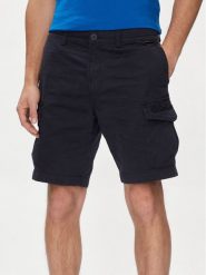 Napapijri Szorty materiałowe N-Deline NP0A4HOT Granatowy Regular Fit. Niebieskie szorty Napapijri, m, bez wzorów, z bawełny. Za 239.99 zł.