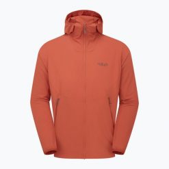 Kurtka softshell męska Rab Borealis Hoody. Czerwone kurtki RAB, m, bez wzorów, z softshellu, bez kaptura. Za 459.99 zł.