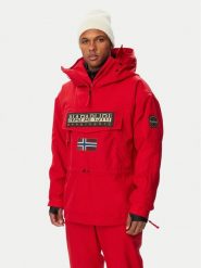 Napapijri Kurtka anorak Skidoo Next NP0A8B3G Czerwony ciemny Loose Fit. Czerwone kurtki Napapijri, m, bez wzorów, z syntetyku, bez kaptura. Za 1,759.00 zł.