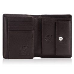 Skórzany Portfel Męski Brødrene G-06LC Brązowy. Brązowe portfele Brødrene, bez wzorów, ze skóry. Za 69.00 zł.