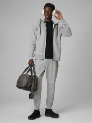 4F Spodnie dresowe joggery męskie - szare L. Szare joggery i bojówki 4F, l, bez wzorów, z dresówki, sportowe. Za 149.99 zł.