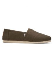 TOMS Espadryle w kolorze khaki rozmiar: 42. Brązowe botki sznurowane Toms, bez wzorów, bez obcasa, bez zapięcia. Za 134.95 zł.