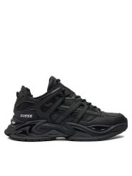 Guess Sneakersy Belluno Low FMTBEL ELE12 Czarny. Czarne buty sportowe casual Guess, z aplikacjami, ze skóry, bez zapięcia. Za 419.99 zł.