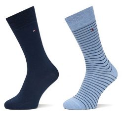 Skarpety długie Tommy Hilfiger. Niebieskie skarpety Tommy Hilfiger, bez wzorów. Za 59.99 zł.