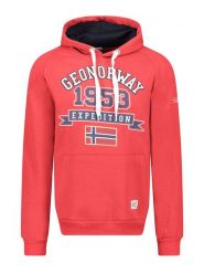 Geographical Norway Bluza "Gollegio" w kolorze czerwonym rozmiar: XXL. Czerwone bluzy Geographical Norway, xxl, bez wzorów, z kapturem. Za 118.84 zł.