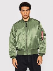Alpha Industries Kurtka bomber Ma-1 100101 Zielony Regular Fit. Zielone kurtki Alpha Industries, l, bez wzorów, z syntetyku, bez kaptura. Za 639.99 zł.