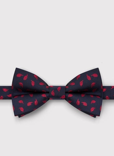 PAKO LORENTE – Granatowa mucha męska we wzorki. Krawaty i muchy Pako Lorente, bez wzorów, z poliesteru. Za 69.99 zł.