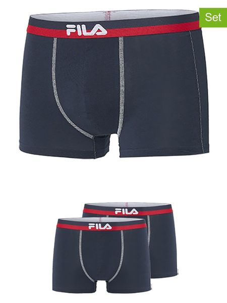 Fila Bokserki (2 pary) w kolorze granatowym rozmiar: XXL. Niebieskie bokserki Fila, xxl, bez wzorów. Za 43.99 zł.