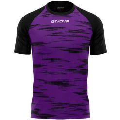 Givova Pixel Sport T-shirt Fioletowo-Czarny - Lekki i Oddychający. Czarne t-shirty sportowe Givova, bez wzorów, bez ramiączek, do piłki nożnej. Za 140.99 zł.