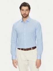 Michael Kors Koszula MD0MD91392 Błękitny Slim Fit. Niebieskie koszule Michael Kors, m, bez wzorów, z bawełny, bez kołnierzyka, bez ramiączek. Za 309.99 zł.
