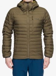 Kurtka puchowa Rab Microlight Windstopper Hoody. Brązowe kurtki RAB, l, bez wzorów, z gore-texu, bez kaptura. Za 1,132.99 zł.