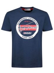 Geographical Norway Koszulka "Jaris" w kolorze granatowym rozmiar: L. Niebieskie bezrękawniki Geographical Norway, l, bez wzorów, z bawełny, bez kołnierzyka, bez ramiączek. Za 47.95 zł.