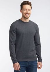 MUSTANG FANCY LONGSLEEVE MĘSKA KOSZULKA Z DŁUGIM RĘKAWEM LONGSLEEVE ANTHRA MELANGE 1006423 4151. Bluzki z długim rękawem Mustang, m, bez wzorów, bez kołnierzyka, bez ramiączek. W wyprzedaży za 39.99 zł.