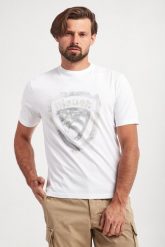 T-shirt męski BLAUER. T-shirty Blauer, l, bez wzorów, bez kołnierzyka, bez ramiączek. W wyprzedaży za 233.35 zł.