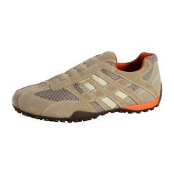 Buty do chodzenia męskie Geox U Snake Beigedk Orange. Brązowe buty sportowe casual Geox, bez wzorów, z materiału, bez zapięcia. Za 693.00 zł.