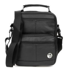 Męska Torba Skórzana Przez Ramię Beltimore Czarna G19. Czarne torby na ramię bez wzorów, ze skóry, przez ramię, duże, bez dodatków. Za 139.99 zł.