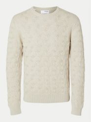 Selected Homme Sweter 16094503 Beżowy Regular Fit. Brązowe swetry rozpinane Selected Homme, m, bez wzorów, z bawełny, bez kołnierzyka, bez ramiączek. Za 159.99 zł.