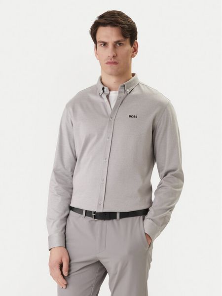 BOSS Koszula ST Motion 50555946 Szary Regular Fit. Szare koszule Boss, l, bez wzorów, z bawełny, bez kołnierzyka, bez ramiączek. Za 569.99 zł.