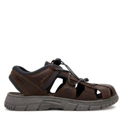 Sandały Josef Seibel. Brązowe sandały Josef Seibel, bez zapięcia. Za 309.99 zł.