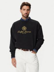 Polo Ralph Lauren Bluza 710B28743002 Czarny Regular Fit. Czarne bluzy Polo Ralph Lauren, m, bez wzorów, z syntetyku, bez kaptura. Za 1,018.99 zł.