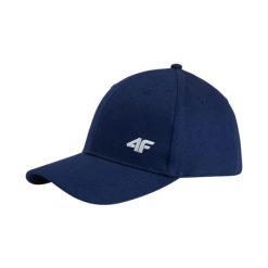 Czapka z daszkiem 4F. Niebieskie czapki z daszkiem 4F, bez wzorów, z bawełny. Za 53.99 zł.