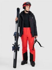 4F Spodnie narciarskie z szelkami membrana 10000 męskie - czerwone XL. Czerwone spodnie narciarskie i snowboardowe 4F, m, bez wzorów, narciarskie. W wyprzedaży za 399.99 zł.