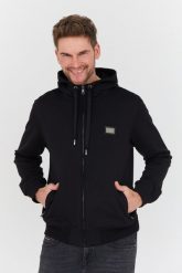 DOLCE & GABBANA Czarna bluza z kapturem. Czarne bluzy Dolce and Gabbana, l, bez wzorów, z kapturem. W wyprzedaży za 2,199.99 zł.