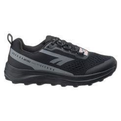 Buty Hi-Tec Tolis 92800654230 czarne. Czarne buty turystyczne bez wzorów, z materiału, bez zapięcia. Za 255.72 zł.