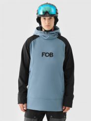 4F Długa bluza snowboardowa z softshellu membrana 5000 męska - granatowa XXL. Niebieskie bluzy 4F, na zimę, m, bez wzorów, z dzianiny, z kapturem. W wyprzedaży za 199.99 zł.