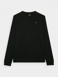 4F Bluza dresowa nierozpinana bez kaptura męska - czarna XL. Czarne bluzy 4F, m, bez wzorów, z bawełny, bez kaptura. Za 129.99 zł.