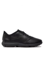Geox Półbuty U Nebula B U52D7B 00046 C9999 Czarny. Czarne eleganckie półbuty Geox, bez wzorów, ze skóry, bez obcasa, bez zapięcia. Za 389.99 zł.