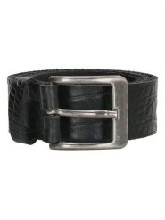 HIDE & STITCHES Skórzany pasek w kolorze czarnym rozmiar: 115. Czarne paski HIDE & STITCHES, bez wzorów, z materiału. Za 87.81 zł.