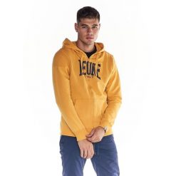 Męska zapinana na zamek bluza z kapturem Leone 1947 Apparel. Żółte bluzy LEONE 1947 APPAREL, l, bez wzorów, z tkaniny, z kapturem. W wyprzedaży za 154.80 zł.