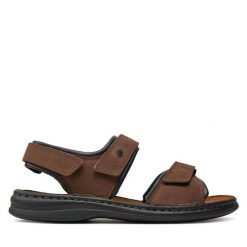 Sandały Josef Seibel. Brązowe sandały Josef Seibel, bez zapięcia. Za 239.99 zł.
