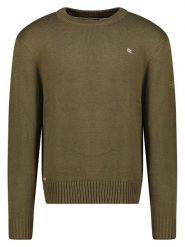 Geographical Norway Sweter "Flinder" w kolorze khaki rozmiar: 3XL. Brązowe swetry nierozpinane Geographical Norway, xl, bez wzorów, z bawełny, bez kołnierzyka, bez ramiączek. Za 130.50 zł.