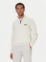 BOSS Sweter K_Hydro QZ-1 50541953 Biały Regular Fit. Białe swetry rozpinane Boss, m, bez wzorów, z bawełny, bez kołnierzyka, bez ramiączek. Za 759.99 zł.