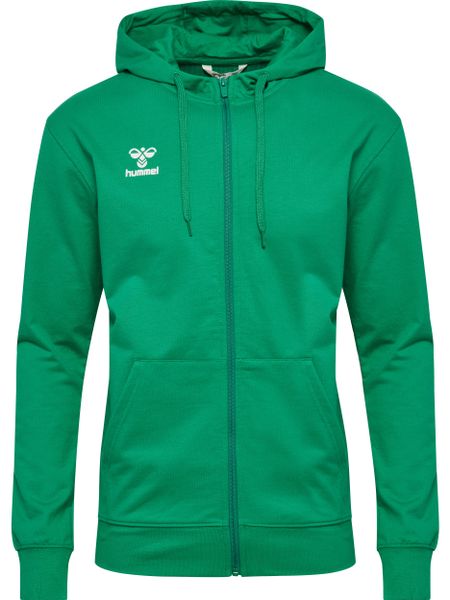 Bluza z kapturem i zamkiem błyskawicznym Hummel GO 2.0. Szare bluzy z kapturem Hummel, xl, z aplikacjami, z bawełny, z kapturem. Za 266.00 zł.