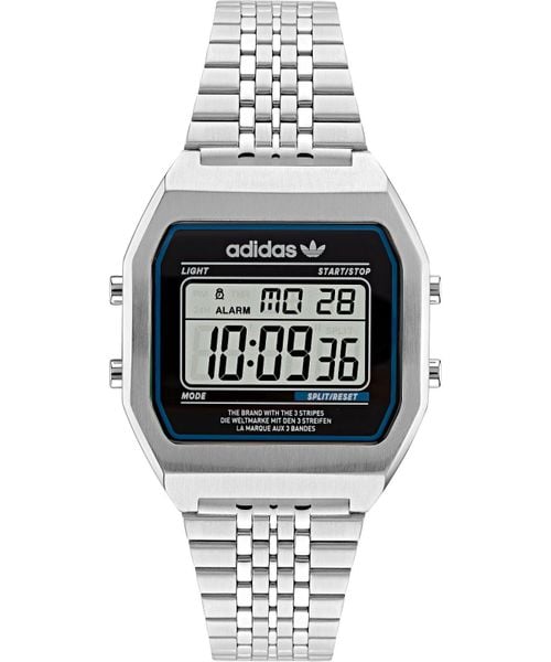 Zegarek Męski Adidas AOST22072. Czarne, cyfrowe zegarki Adidas, ze stali. Za 463.45 zł.