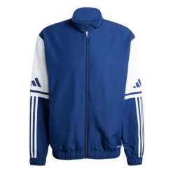 Kurtka z dresu adidas Squadra 25. Białe kurtki Adidas, bez wzorów, z dresówki, bez kaptura. Za 153.99 zł.